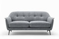 Canapé moderne en tissu gris 200 x 90 x 80cm avec pieds en métal