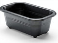 Bac en plastique noir de 30 x 15 x 10 cm pour rangement et organisation