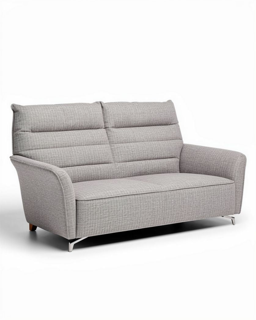 Canapé convertible gris en tissu avec dimensions 190 x 90 x 85cm