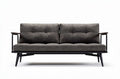 Canapé en tissu gris avec structure en bois 180 x 85 x 75 cm